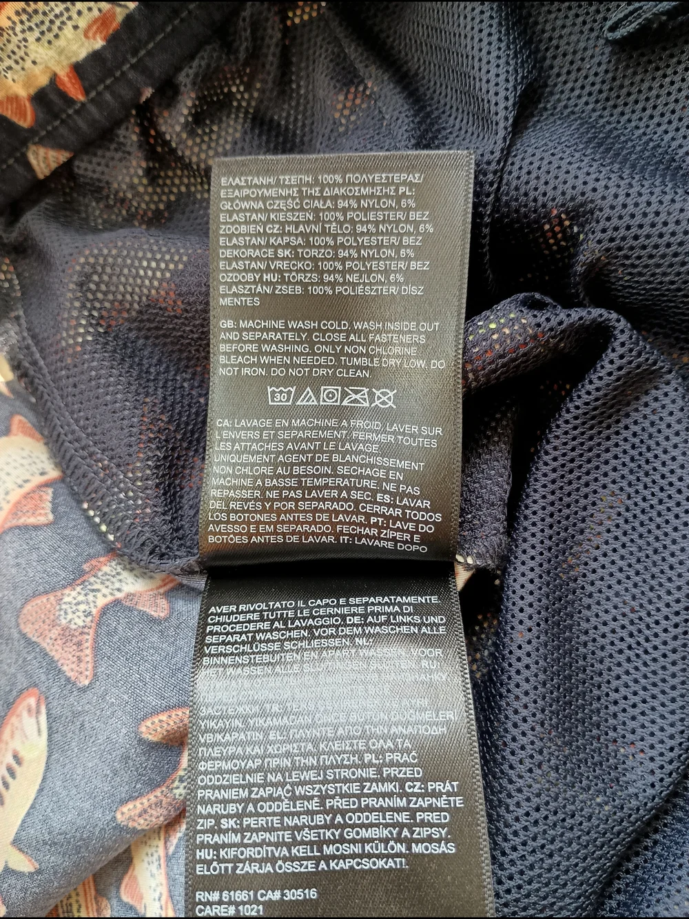 The North Face Class V Flash Dry Fish Print Water Mens Pull On Shorts